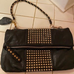 Gold Detailed Black Handbag